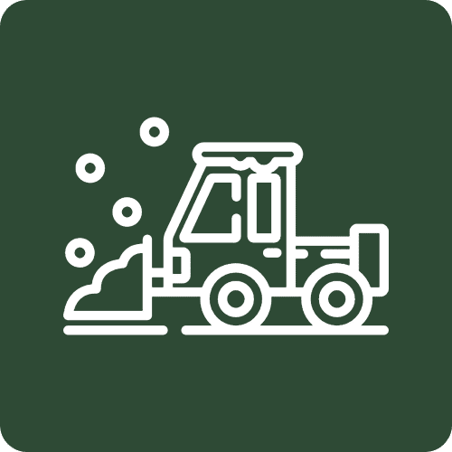 Snowplow clearing snow icon