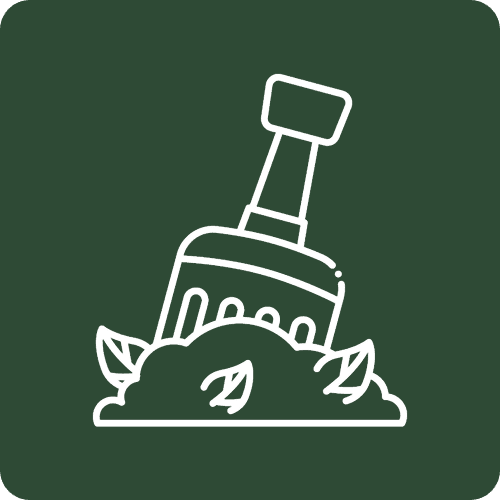 White mortar and pestle with leaves